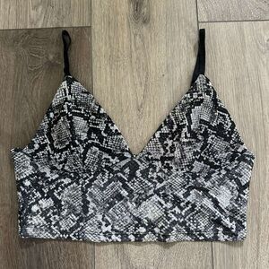 Garage Snake Skin Style Crop Top Tank